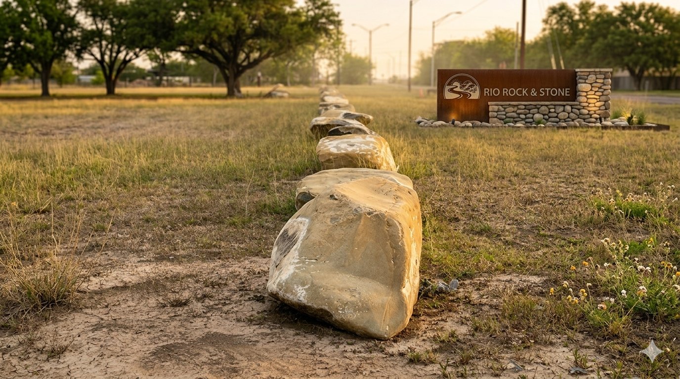 Large landscape boulders for edging and decoration